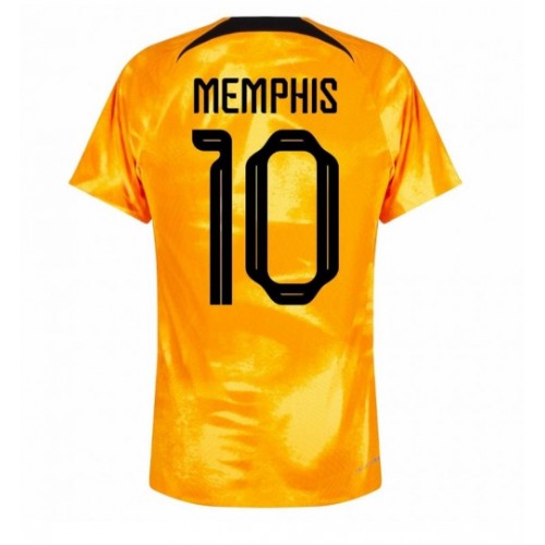 Holland Memphis Depay #10 Replika Hjemmebanetrøje VM 2022 Kortærmet